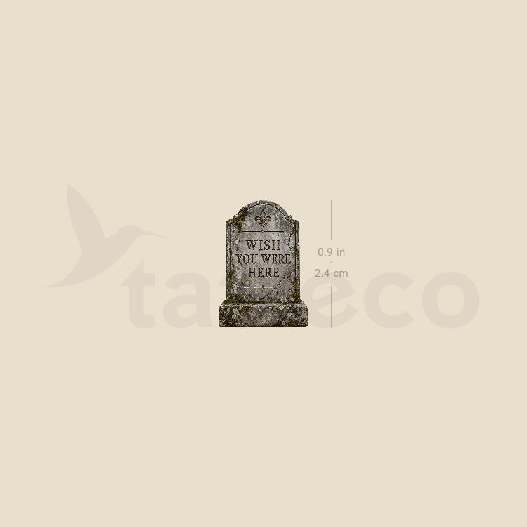 Gravestone Temporary Tattoo - Set of 3