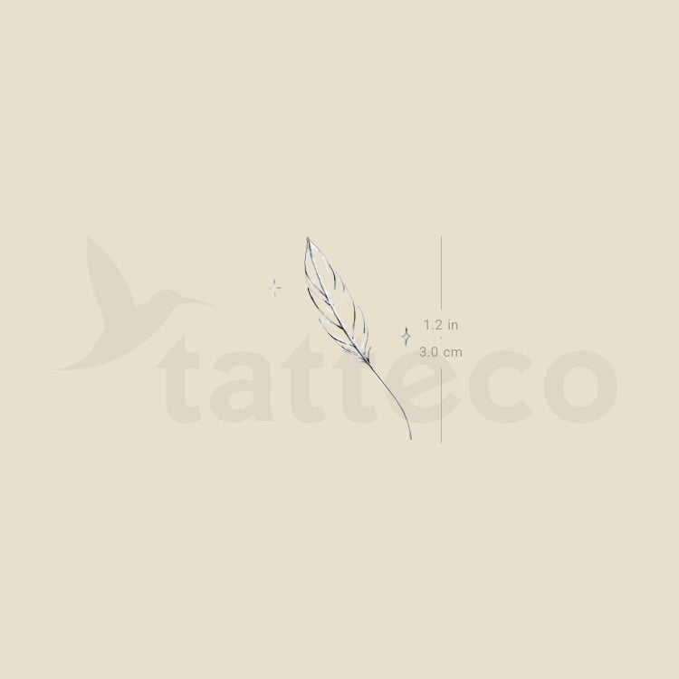 Feather By Stefano Mazza Temporary Tattoo - Set of 3