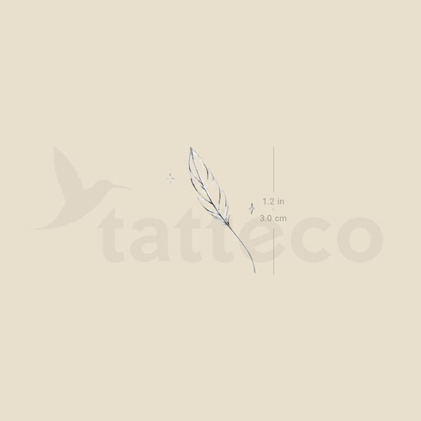 Feather By Stefano Mazza Temporary Tattoo - Set of 3