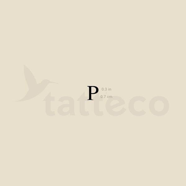 Uppercase Rho Temporary Tattoo - Set of 3