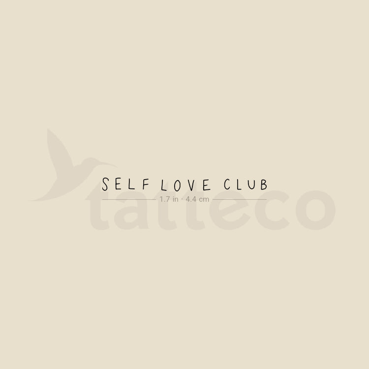 Self Love Club Temporary Tattoo  By M3.Ink - Set of 3