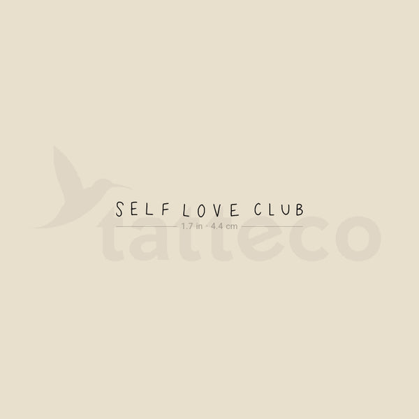 Self Love Club Temporary Tattoo  By M3.Ink - Set of 3