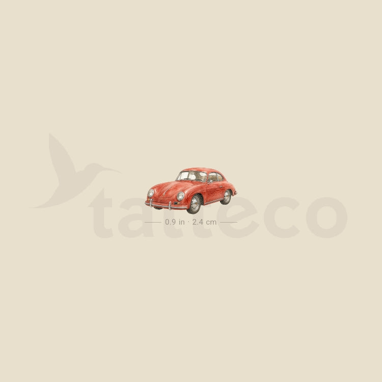 Porsche 356 Temporary Tattoo - Set of 3