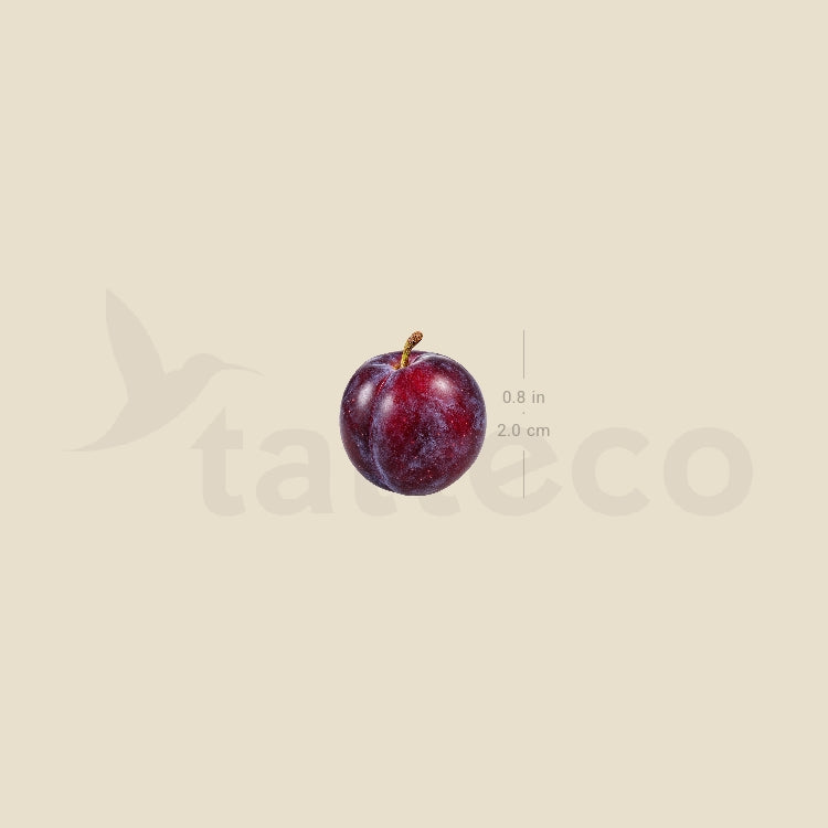 Plum Temporary Tattoo - Set of 3