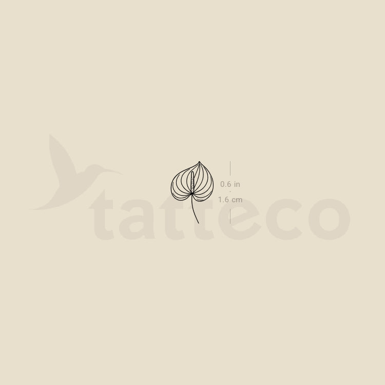 anthurium tattoo Little Anthurium Temporary Tattoo