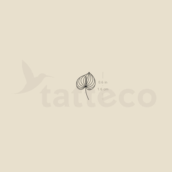 Little Anthurium Temporary Tattoo - Set of 3