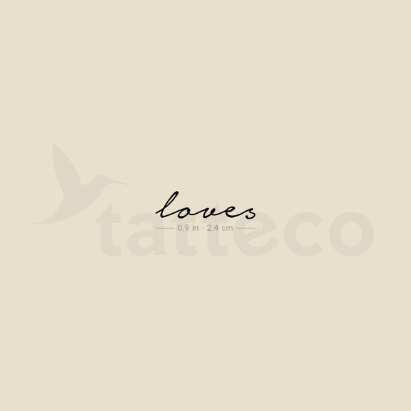 Loves Temporary Tattoo - Set of 3