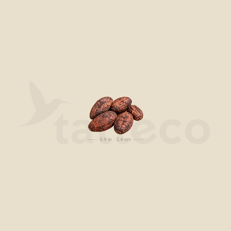 Cocoa Beans Temporary Tattoo - Set of 3