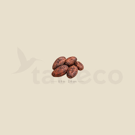 Cocoa Beans Temporary Tattoo - Set of 3