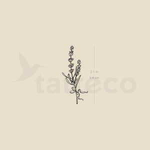 Lavender Temporary Tattoo - Set of 3