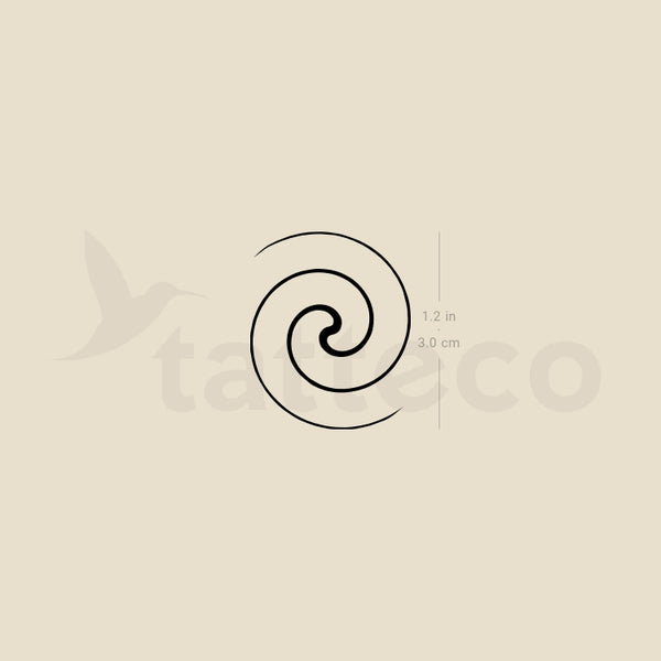 Fermat's Spiral Temporary Tattoo - Set of 3
