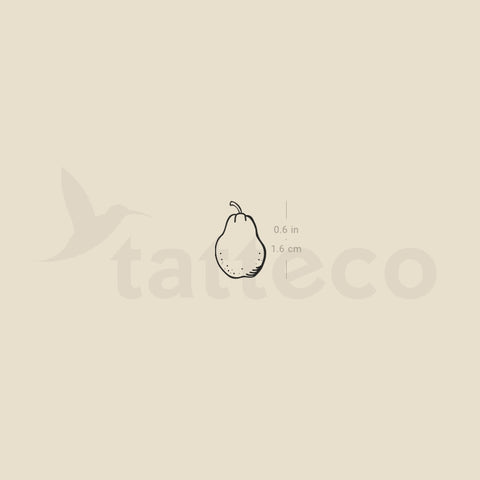 Little Pear Temporary Tattoo - Set of 3