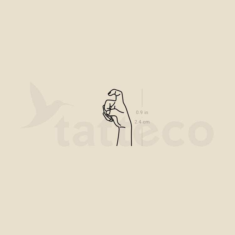 Sign Language X Temporary Tattoo Set of 3 Tatteco