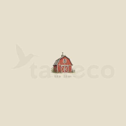 Barn Temporary Tattoo - Set of 3