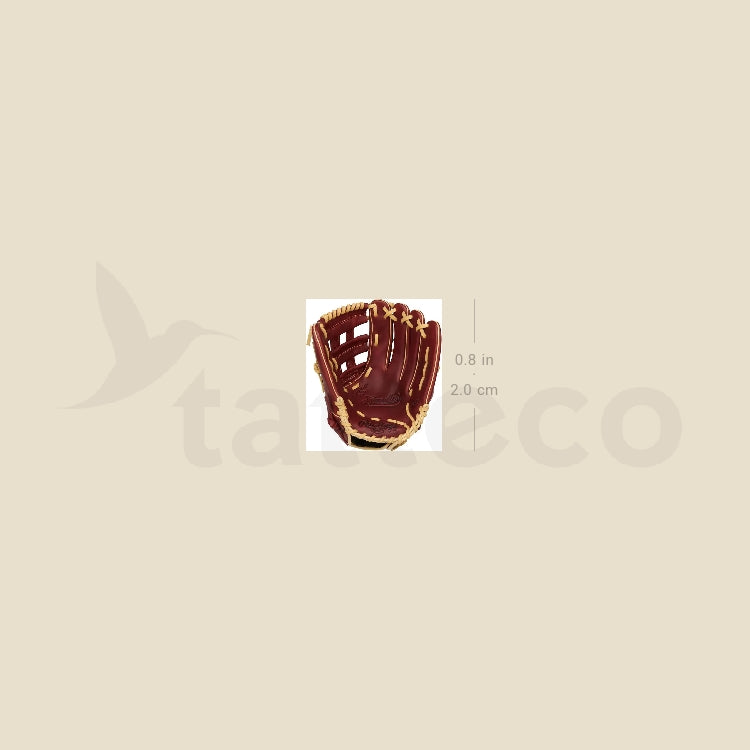 Baseball Glove Temporary Tattoo - Set of 3