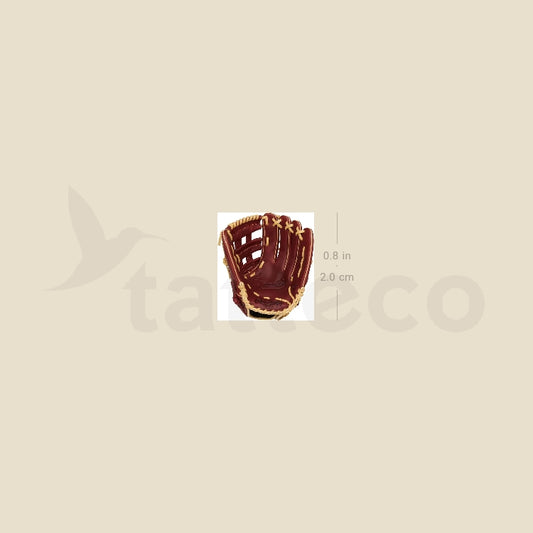 Baseball Glove Temporary Tattoo - Set of 3