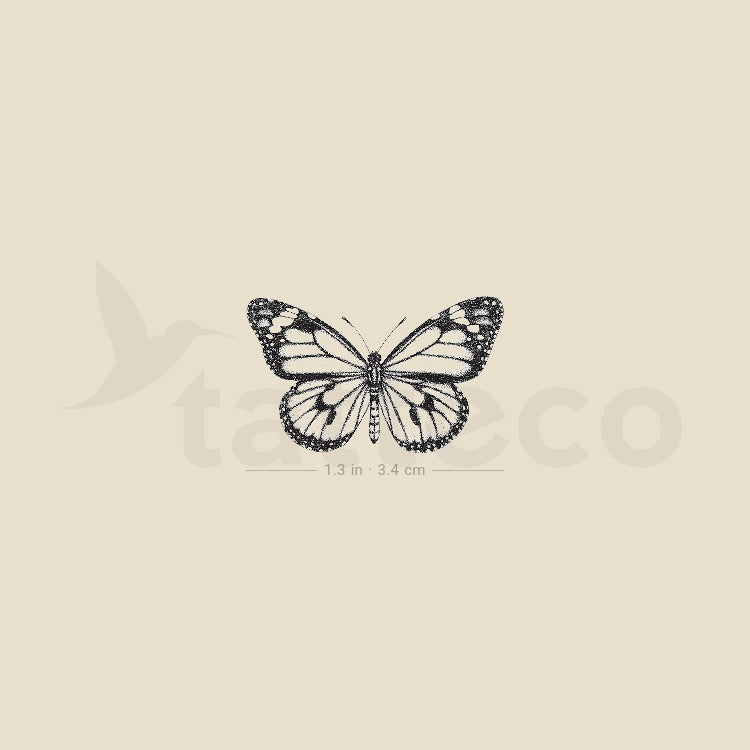 Monarch Butterfly Temporary Tattoo - Set of 3
