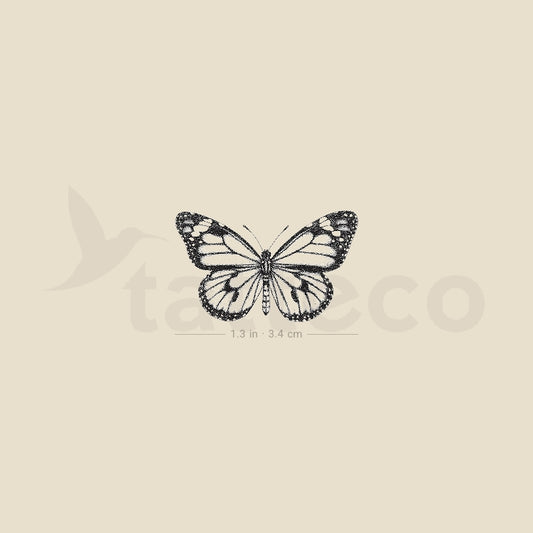 Monarch Butterfly Temporary Tattoo - Set of 3