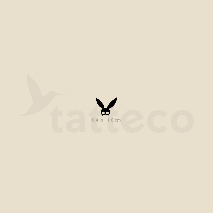 Tiny Bunny Mask Temporary Tattoo - Set of 3