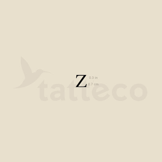 Tatuaje temporal de Zeta mayúscula - Juego de 3