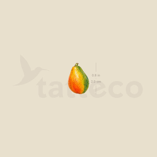 Realistic Papaya Temporary Tattoo - Set of 3