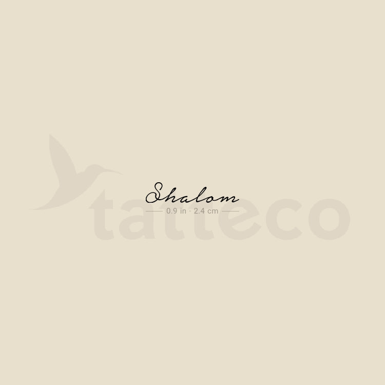 Handwritten Shalom Temporary Tattoo - Set of 3