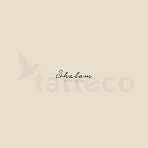 Handwritten Shalom Temporary Tattoo - Set of 3