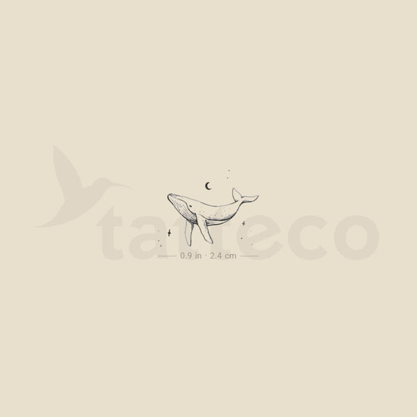 Little Whale By Stefano Mazza Temporary Tattoo - Set of 3