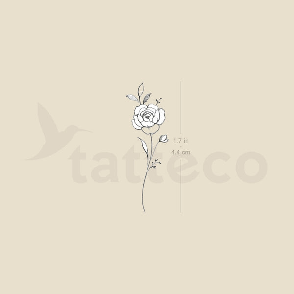 Peony By Stefano Mazza Temporary Tattoo - Set of 3