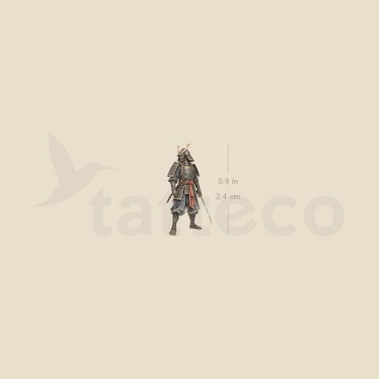Watercolor Samurai Temporary Tattoo - Set of 3