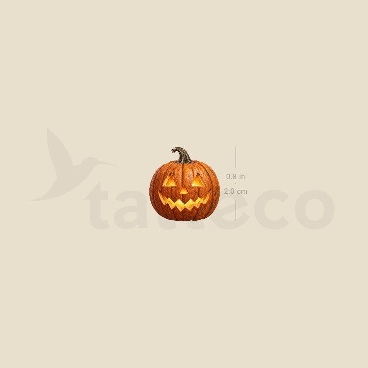 Watercolor Jack-o'-Lantern Temporary Tattoo - Set of 3