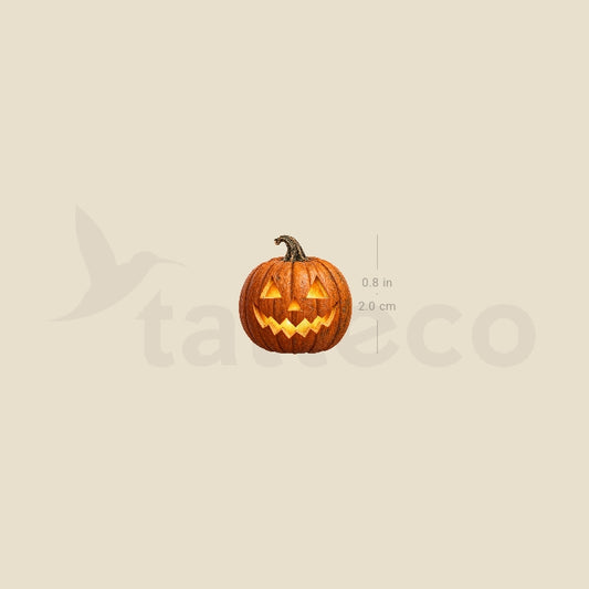 Watercolor Jack-o'-Lantern Temporary Tattoo - Set of 3