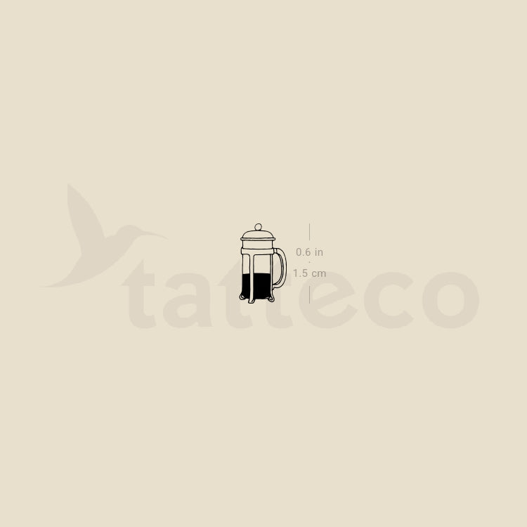 Little French Press Temporary Tattoo - Set of 3