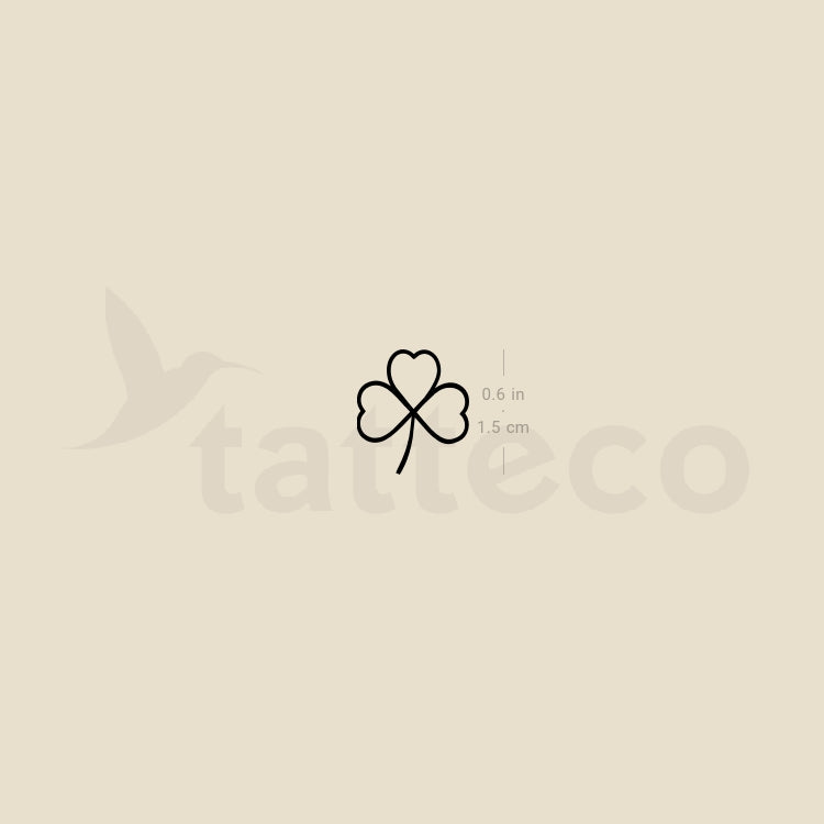 Little Minimalist Three-Leaf Clover Temporary Tattoo - Set of 3