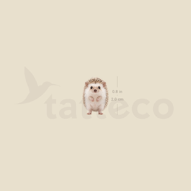 Baby Hedgehog Temporary Tattoo - Set of 3