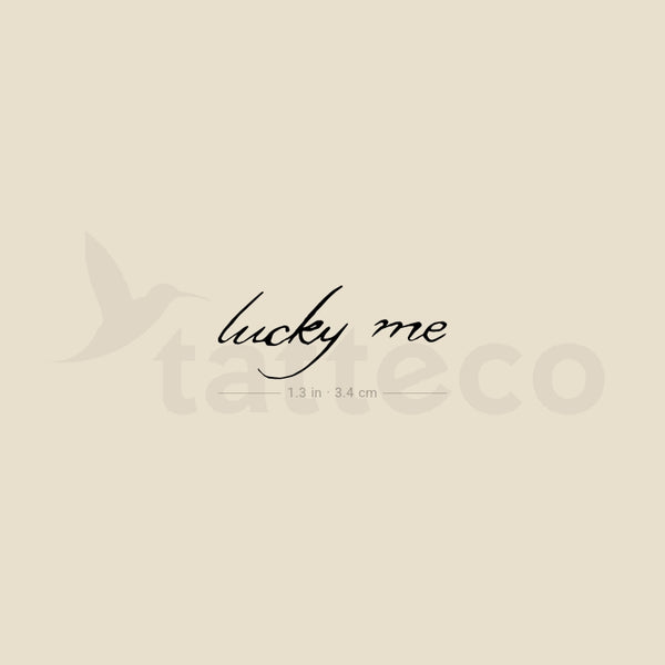 Small Lucky Me Temporary Tattoo - Set of 3