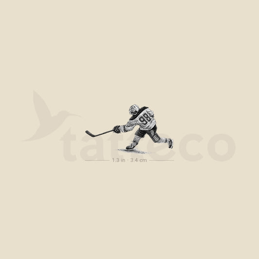 Ice Hockey Player Temporary Tattoo - Set of 3