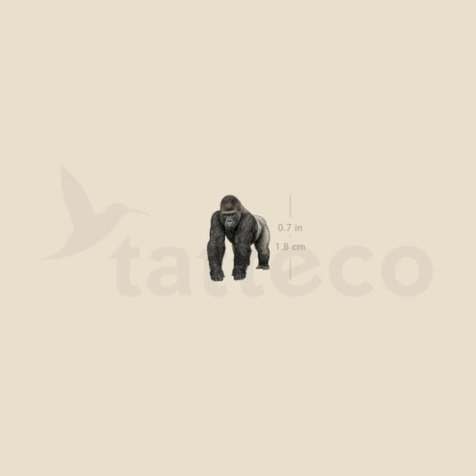 Gorilla Temporary Tattoo - Set of 3