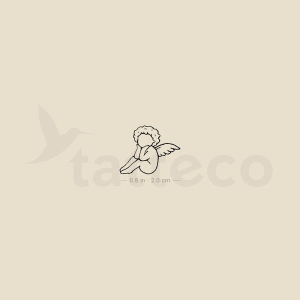 Tiny Faceless Cherub Temporary Tattoo - Set of 3
