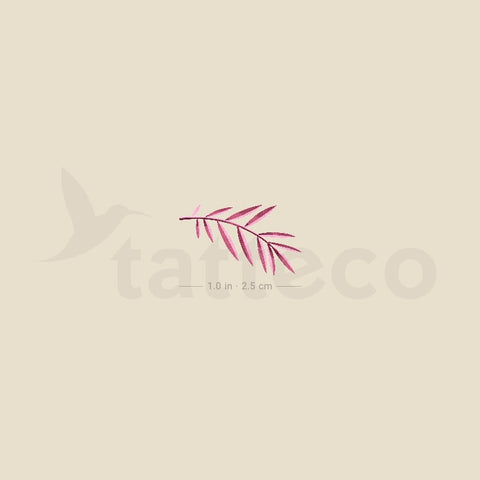 Pink Leaves By Ann Lilya Temporary Tattoo - Set of 3