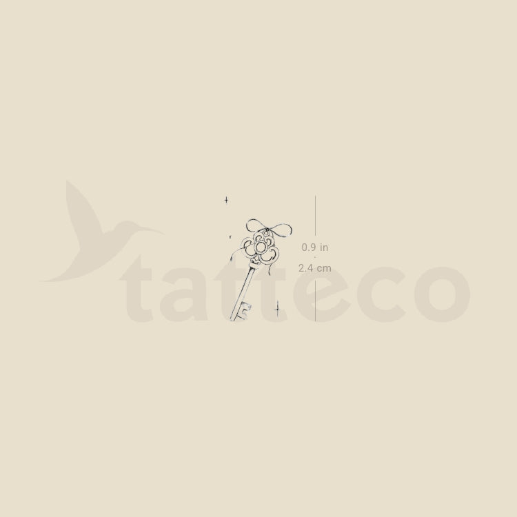 Little Vintage Key By Stefano Mazza Temporary Tattoo - Set of 3