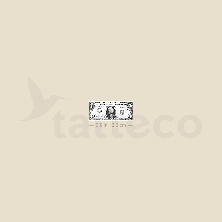 Dollar Bill Temporary Tattoo - Set of 3