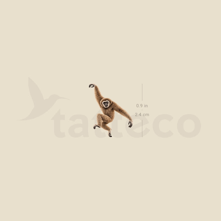 Gibbon Temporary Tattoo - Set of 3