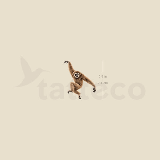 Gibbon Temporary Tattoo - Set of 3