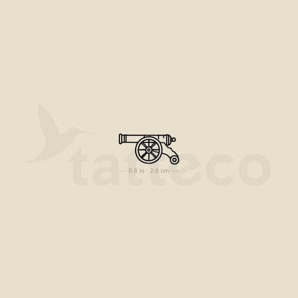 Cannon Temporary Tattoo - Set of 3