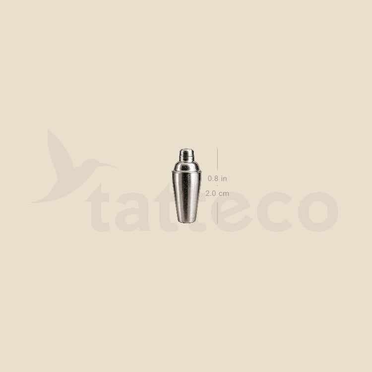 Cocktail Shaker Temporary Tattoo - Set of 3