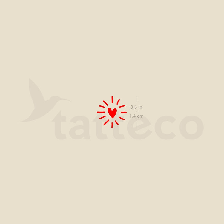 Sparkling Heart Temporary Tattoo - Set of 3