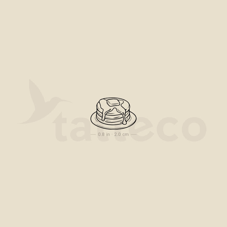 Pancakes Temporary Tattoo - Set of 3