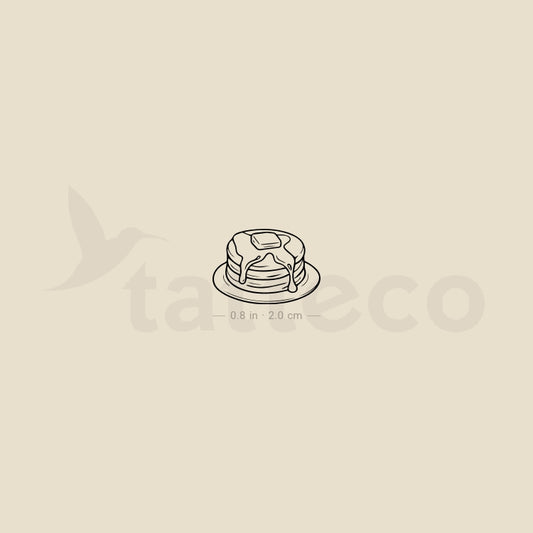 Pancakes Temporary Tattoo - Set of 3