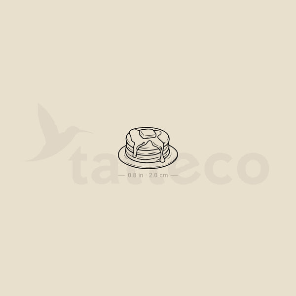 Pancakes Temporary Tattoo - Set of 3